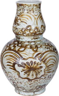 Hand-Crafted Brown Ceramic Gourd Vase 21H 14W 14D Rustic Sea Flower: Hand-Crafted Brown Ceramic Gourd Vase 21H 14W 14D Rustic Sea Flower This is a new item made in antique or vintage style. New. Category: Urns and Vases. Height: 21.00. Width: 14.00. Depth: 14.00.