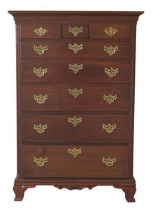 Restored Antique Chippendale Walnut High Chest 23 x 44 x 64.5: Restored Antique Chippendale Walnut High Chest 23 x 44 x 64.5 This beautifully restored Antique Chippendale Walnut High Chest of Drawers combines elegance with functionality. It features classic