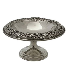 S. Kirk & Son 925 Sterling Silver Handmade Floral Round Bowl 4 x 7: S. Kirk & Son 925 Sterling Silver Handmade Floral Round Bowl 4 x 7 This exquisite round bowl by S. Kirk & Son showcases the elegance of 925 sterling silver with its handmade leaf and floral ornate