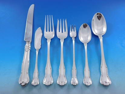 Tiffany & Co. Provence Sterling Silver Flatware Set 87 pcs with Storage Chest: Tiffany & Co. Provence Sterling Silver Flatware Set 87 pcs with Storage Chest This exquisite Provence flatware set by Tiffany & Co. offers a total of 87 pieces, perfect for elegant luncheons. The