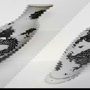 Handmade Asian Antique Style Brown Dragon Kwanyin Vase 22x13: Handmade Asian Antique Style Brown Dragon Kwanyin Vase 22x13 Discover the beauty of this Traditional Asian Brown Dragon Kwanyin Vase, a stunning item crafted in an antique style. This handmade