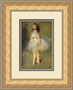 Pierre-Auguste Renoir The Dancer Custom Framed Art Print 19x15: Pierre-Auguste Renoir The Dancer Custom Framed Art Print 19x15 This exquisite custom framed print titled 'The Dancer' by renowned artist Pierre-Auguste Renoir captures the essence of Expressionism,