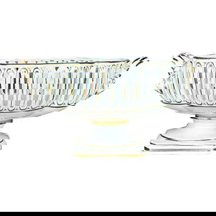 Vintage Italian Impero Crater Urn White Ceramic 11" x 6" x 5.25": Vintage Italian Impero Crater Urn White Ceramic 11" x 6" x 5.25" This Vintage Italian Impero crater urn is a remarkable representation of neoclassical Italian craftsmanship. Featuring a classic urn