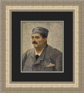Vincent Van Gogh Man with a Skullcap Custom Framed Print 18 x 17: Vincent Van Gogh Man with a Skullcap Custom Framed Print 18 x 17 This striking portrait print titled 'Man with a Skullcap' by Vincent van Gogh is a beautiful representation of Expressionism and
