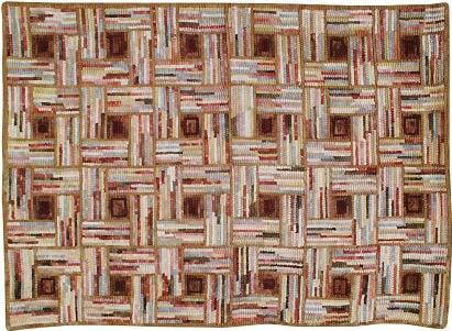Handcrafted 6x9 Vintage American Hooked Rug in Geometric Design: Handcrafted 6x9 Vintage American Hooked Rug in Geometric Design Introducing a beautifully handcrafted vintage-style American hooked rug, designed with a charming geometric pattern featuring