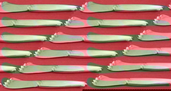 Towle Contour Sterling Silver Butter Spreader Set 12 pcs 6 1/8": Towle Contour Sterling Silver Butter Spreader Set 12 pcs 6 1/8" Enhance your dining experience with this exquisite set of 12 butter spreaders from the Contour pattern by Towle. Each spreader