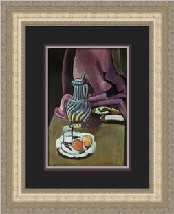 Henri Matisse The Pewter Jug Custom Framed Print 19 x 16: Henri Matisse The Pewter Jug Custom Framed Print 19 x 16 This stunning custom framed print features Henri Matisse's artwork titled "The Pewter Jug," a captivating piece that showcases the artist's exp