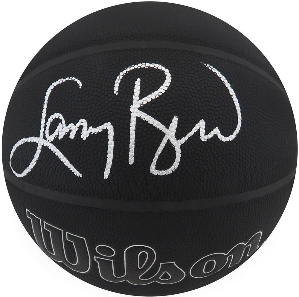 Larry Bird Signed Wilson 75th Anniversary Basketball with Hologram: Larry Bird Signed Wilson 75th Anniversary Basketball with Hologram This original, pre-owned Larry Bird signed Wilson Indoor/Outdoor black basketball features the iconic 75th anniversary logo of the NB
