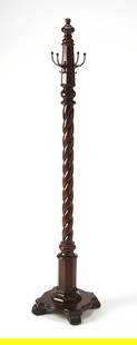 Butler Hand-Carved Cherry Costumer Traditional Hat Rack 69": Butler Hand-Carved Cherry Costumer Traditional Hat Rack 69" This exquisite hand-carved costumer combines functionality with a touch of vintage elegance. Designed in an English Traditional style, it