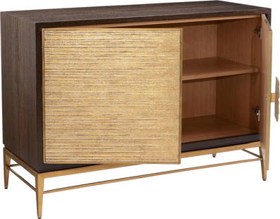 John-Richard Walthall Luxury Smoked Oak Gold Cabinet: John-Richard Walthall Luxury Smoked Oak Gold Cabinet This stunning cabinet features a luxurious smoked oak finish complemented by gold accents, showcasing an elegant vintage-inspired design. Crafted