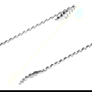 Vintage Boho Silver Twisted Moon Candle Snuffer 15 Inches: Vintage Boho Silver Twisted Moon Candle Snuffer 15 Inches Elevate your candle-lighting ritual with this enchanting Vintage Boho Twisted Moon Candle Snuffer. This piece features a beautifully