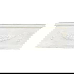 Vintage Coastal Cast Concrete Long Planter with Laurel Motif: Vintage Coastal Cast Concrete Long Planter with Laurel Motif A fabulous vintage Coastal planter. A chic cast concrete with a hanging laurel motif. Acquired from a Delray estate. Color: White.