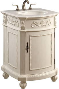 Elegant Lighting Signature Collection White Vanity 36H x 22W x 24D: Elegant Lighting Signature Collection White Vanity 36H x 22W x 24D Introducing the Signature Collection Carved Sink Vanity, a stunning addition to your bathroom or dressing area. This elegantly