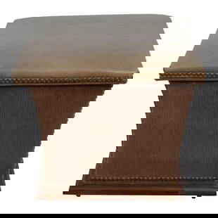 Brown Leather Lift Top Storage Stool 19 x 19 x 17.5: Brown Leather Lift Top Storage Stool 19 x 19 x 17.5 This elegant square lift-top stool combines functionality with high-quality craftsmanship. Featuring a plush leather seat in a rich brown hue, it