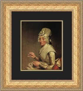 Gilbert Stuart Portrait of Mrs. Richard Yates Custom Framed Print 19x15: Gilbert Stuart Portrait of Mrs. Richard Yates Custom Framed Print 19x15 Enhance your art collection with this exquisite custom framed print of "Portrait of Mrs. Richard Yates" by renowned artist