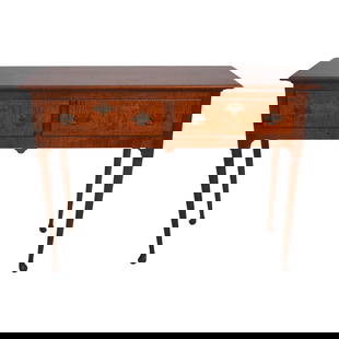 Tiger Maple 2 Drawer Server Queen Anne Design 51.5w x 20d x 38.5h: Tiger Maple 2 Drawer Server Queen Anne Design 51.5w x 20d x 38.5h This exquisite Tiger Maple Primitive Country 2 Drawer Server showcases timeless craftsmanship with its Queen Anne pad feet and dovetai