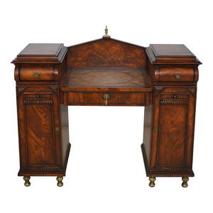 Century Monarch Mahogany Vanity 43w x 18d x 39.5h Leather Top