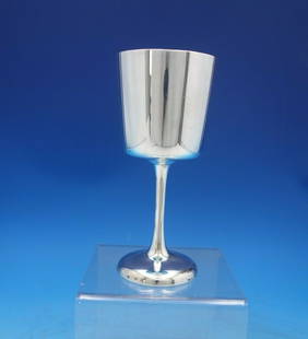 Cartier Sterling Silver Goblet 6 7/8 x 3 1/8 6.75 ozt: Cartier Sterling Silver Goblet 6 7/8 x 3 1/8 6.75 ozt This exquisite Cartier water goblet is crafted from high-quality sterling silver, showcasing the brand's renowned craftsmanship. Measuring 6