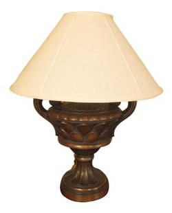 Elegant Gold Bronze Wash Urn Lamp 31" with Shade: Elegant Gold Bronze Wash Urn Lamp 31" with Shade This exquisite Gold & Bronze Wash Decorated Urn Lamp comes complete with a matching shade, adding a touch of elegance to any room. Crafted from