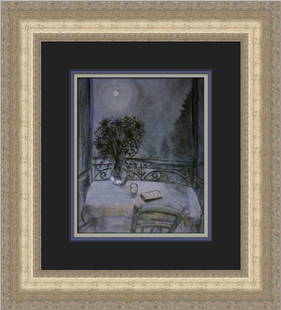 Marc Chagall 1978 Thistles Custom Framed Print 18 x 16: Marc Chagall 1978 Thistles Custom Framed Print 18 x 16 This stunning custom framed print features the artwork "Thistles" by renowned artist Marc Chagall. Created in 1978, this medium-sized piece