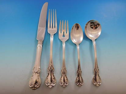 Towle Old Master Sterling Silver Flatware Set for 8 with Storage Chest 40 Pieces: Towle Old Master Sterling Silver Flatware Set for 8 with Storage Chest 40 Pieces Enhance your dining experience with the Old Master Sterling Silver Flatware Set by Towle, designed for 8 and