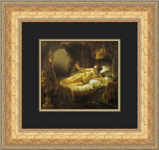 Rembrandt A Portrait of Danae Custom Framed Print 16 x 17 in: Rembrandt A Portrait of Danae Custom Framed Print 16 x 17 in This custom framed print titled "A Portrait of Danae" is a stunning representation of Rembrandt van Rijn's work. Measuring 16 in. x 17
