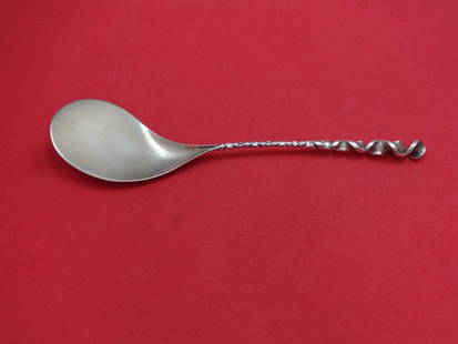 Whiting Reverse Twist Sterling Silver Oyster Server 10.5 Inch: Whiting Reverse Twist Sterling Silver Oyster Server 10.5 Inch This exquisite serving spoon features the Reverse Twist pattern by Whiting, crafted from high-quality sterling silver. Measuring 10 1/2