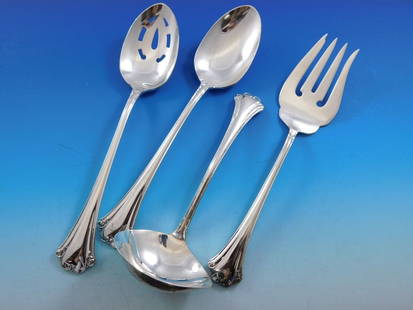 Reed & Barton English Chippendale Sterling Silver 4-Piece Serving Set: Reed & Barton English Chippendale Sterling Silver 4-Piece Serving Set Enhance your dining experience with this exquisite 4-piece essential serving set from Reed & Barton, featuring the timeless