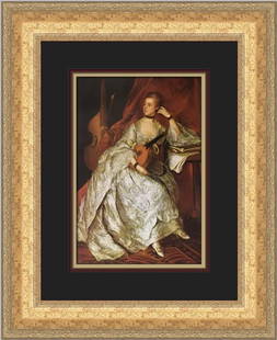 Thomas Gainsborough Portrait of Mrs Philip Thicknesse Custom Framed Print 19 x 16: Thomas Gainsborough Portrait of Mrs Philip Thicknesse Custom Framed Print 19 x 16 Celebrate the artistry of Thomas Gainsborough with this custom framed print titled 'Portrait of Mrs Philip