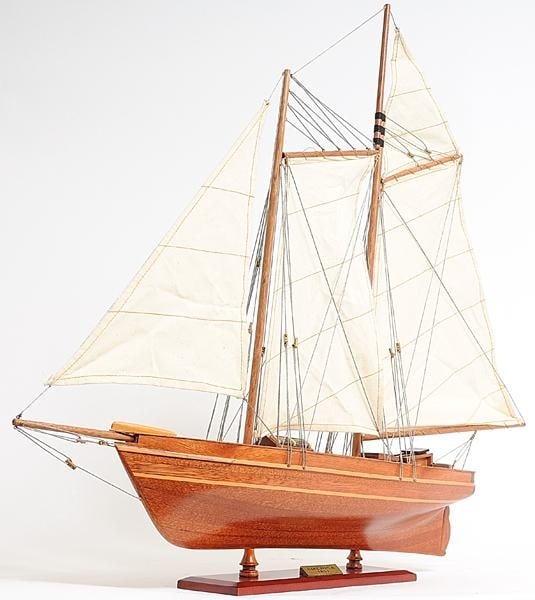 Handcrafted Cherry Wood America Yacht Model 28H 33W 5.5D Nautical Decor: Handcrafted Cherry Wood America Yacht Model 28H 33W 5.5D Nautical Decor This handbuilt model of the America Yacht showcases exquisite craftsmanship with its vintage style. Made from high-quality cherr