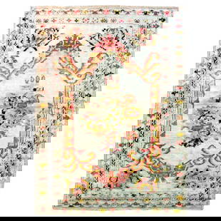 Ivory Antique Turkish Ghiordes Rug Victorian Style 42 x 64: Ivory Antique Turkish Ghiordes Rug Victorian Style 42 x 64 This exquisite early 20th-century Turkish Ghiordes rug features a stunning ivory field and showcases the intricate craftsmanship typical of