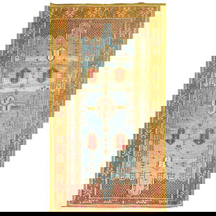 Authentic Vintage Sky Blue Moroccan Rug Hand-Woven Wool 58 x 102 in: Authentic Vintage Sky Blue Moroccan Rug Hand-Woven Wool 58 x 102 in This vintage Moroccan rug features a stunning sky blue field, hand-woven from high-quality wool. Originating from Morocco, it
