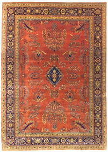 Handmade Floral Oriental Rug 10'0 x 13'11 Wool Area Carpet: Handmade Floral Oriental Rug 10'0 x 13'11 Wool Area Carpet Enhance your living space with this exquisite handmade extra fine Oriental rug, featuring a stunning floral pattern. Measuring 10'0" x