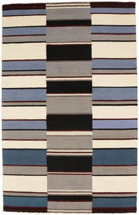 Hand-Tufted Modern Wool Rug 5'0 X 8'0 Multicolored Stripes Kids Room: Hand-Tufted Modern Wool Rug 5'0 X 8'0 Multicolored Stripes Kids Room Enhance your space with this stunning Hand-Tufted Modern Rug featuring a vibrant multicolored stripes design. Measuring 5'0" x