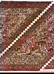 Rare Handmade Floral Oriental Rug 7'0 x 9'6 Vintage Wool Area Carpet: Rare Handmade Floral Oriental Rug 7'0 x 9'6 Vintage Wool Area Carpet Add a touch of elegance to your home with this exquisite Handmade Traditional Oriental Rug, measuring 7'0" x 9'6". Crafted from