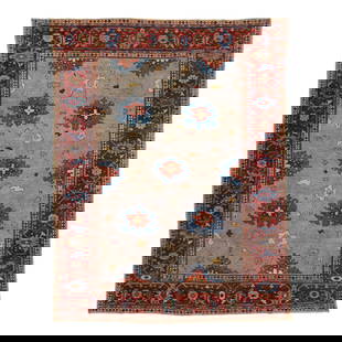 1920s Handmade Persian Mahal Wool Rug 9' x 11' Gray Floral Design: 1920s Handmade Persian Mahal Wool Rug 9' x 11' Gray Floral Design This exquisite 1920s handmade Persian wool rug showcases intricate craftsmanship with a stunning hand-knotted mahal design. The
