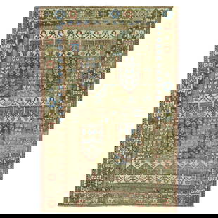 Late 19th Century Hand-Knotted Caucasian Rug in Earthy Colors: Late 19th Century Hand-Knotted Caucasian Rug in Earthy Colors This exquisite 19th Century Caucasian rug features a rustic style, showcasing a harmonious earthy palette of rust, navy, classic blue,