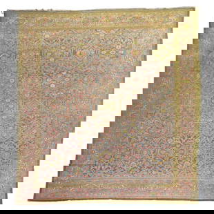 Antique Persian Mahal Rug 13'1" x 17'5" Hand-Knotted Wool circa 1910: Antique Persian Mahal Rug 13'1" x 17'5" Hand-Knotted Wool circa 1910 Discover the beauty of this traditional oversize Persian Mahal rug, crafted with care and precision. This remarkable piece