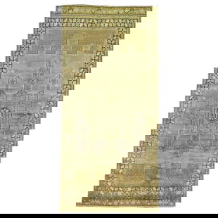 Mid-Century Turkish Anatolian Hand-Knotted Wool Rug 44 x 89 in: Mid-Century Turkish Anatolian Hand-Knotted Wool Rug 44 x 89 in This exquisite Vintage Turkish Anatolian Rug showcases a beautiful blend of lavender and bronze colors, characteristic of mid-20th