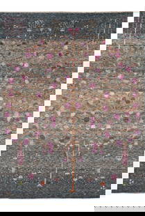 Contemporary Wool Gabbeh Style Rug 8'11 x 12 Multi-Color Design: Contemporary Wool Gabbeh Style Rug 8'11 x 12 Multi-Color Design Discover this stunning contemporary Gabbeh design rug featuring a tan field adorned with an exquisite all-over multi-color pattern.