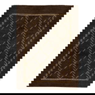 Brown Wool Moroccan Handmade Tribal Design Rug 7'2 x 9'7: Brown Wool Moroccan Handmade Tribal Design Rug 7'2 x 9'7 Enhance your living space with this stunning Moroccan-style handmade wool rug from the Northwest collection. The rug showcases a rich brown