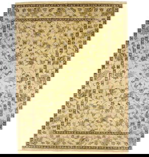 Hand-Knotted 9x12 ft Oushak Chobi Peshawar Wool Rug Floral Design: Hand-Knotted 9x12 ft Oushak Chobi Peshawar Wool Rug Floral Design Enhance your living space with this exquisite 9x12 ft hand-knotted Oushak Chobi Peshawar oriental rug. Crafted from premium wool,