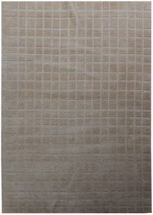 Wheat Brown Modern Rug 4'4 x 6' Handmade Wool Pile: Wheat Brown Modern Rug 4'4 x 6' Handmade Wool Pile Enhance your living space with the Wheat Brown New Modern Rug, measuring 4' 4" x 6' (52 in x 72 in). This stylish rug features a sophisticated