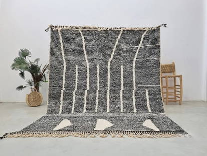 Elegant Handmade 100% Wool Rug 9.84 x 6.56 Feet Morocco: Elegant Handmade 100% Wool Rug 9.84 x 6.56 Feet Morocco Discover the beauty of this Elegant Handmade Soft Wool Rug, handwoven by skilled local Berber women weavers in the Atlas Mountains. Crafted