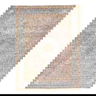 1960s Persian Handmade Distressed Floral Wool Rug 9'11 x 13'3: 1960s Persian Handmade Distressed Floral Wool Rug 9'11 x 13'3 Discover this exquisite vintage Persian handmade wool rug, showcasing a beautifully distressed rose color field. The rug features a
