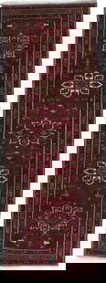 Vintage Floral Oriental Runner Rug 3'6 x 10'0 Handmade Wool Carpet: Vintage Floral Oriental Runner Rug 3'6 x 10'0 Handmade Wool Carpet Enhance your home decor with this stunning Vintage Oriental Runner Rug. Featuring a vibrant floral design in rich colors such as