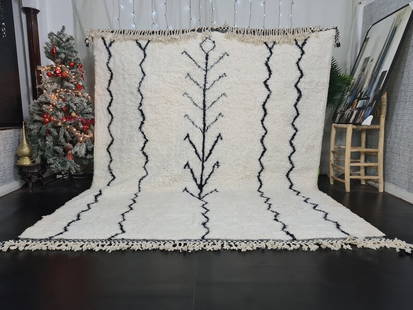 Authentic Moroccan Handmade Wool Rug 9.84 x 6.56 Feet: Authentic Moroccan Handmade Wool Rug 9.84 x 6.56 Feet Transform your space with this fabulous soft handmade wool rug, expertly handwoven in the Atlas Mountains by skilled local Berber women weavers.