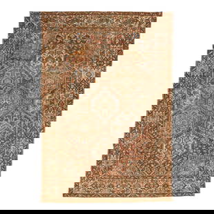 Antique Bakhtiari Oversized Wool Rug Multi Medallion Design 11'8 x 17'1: Antique Bakhtiari Oversized Wool Rug Multi Medallion Design 11'8 x 17'1 Discover the beauty of this stunning antique Bakhtiari hand-knotted wool rug, featuring a rich rust field adorned with a beige