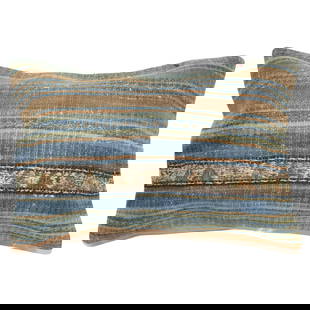 Bohemian Vintage Turkish Kilim Pillow 14 x 22 Cotton Foam: Bohemian Vintage Turkish Kilim Pillow 14 x 22 Cotton Foam Add a touch of bohemian charm to your space with this Vintage Turkish Kilim Pillow. Crafted from a unique vintage Kilim, this pillow