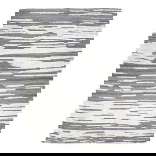 Apadana Oversized Gray Moroccan Wool Rug 11'10 x 14'7 Abstract Design: Apadana Oversized Gray Moroccan Wool Rug 11'10 x 14'7 Abstract Design Discover the elegance of this modern Moroccan style hand-knotted wool rug, featuring a stunning gray color field with white